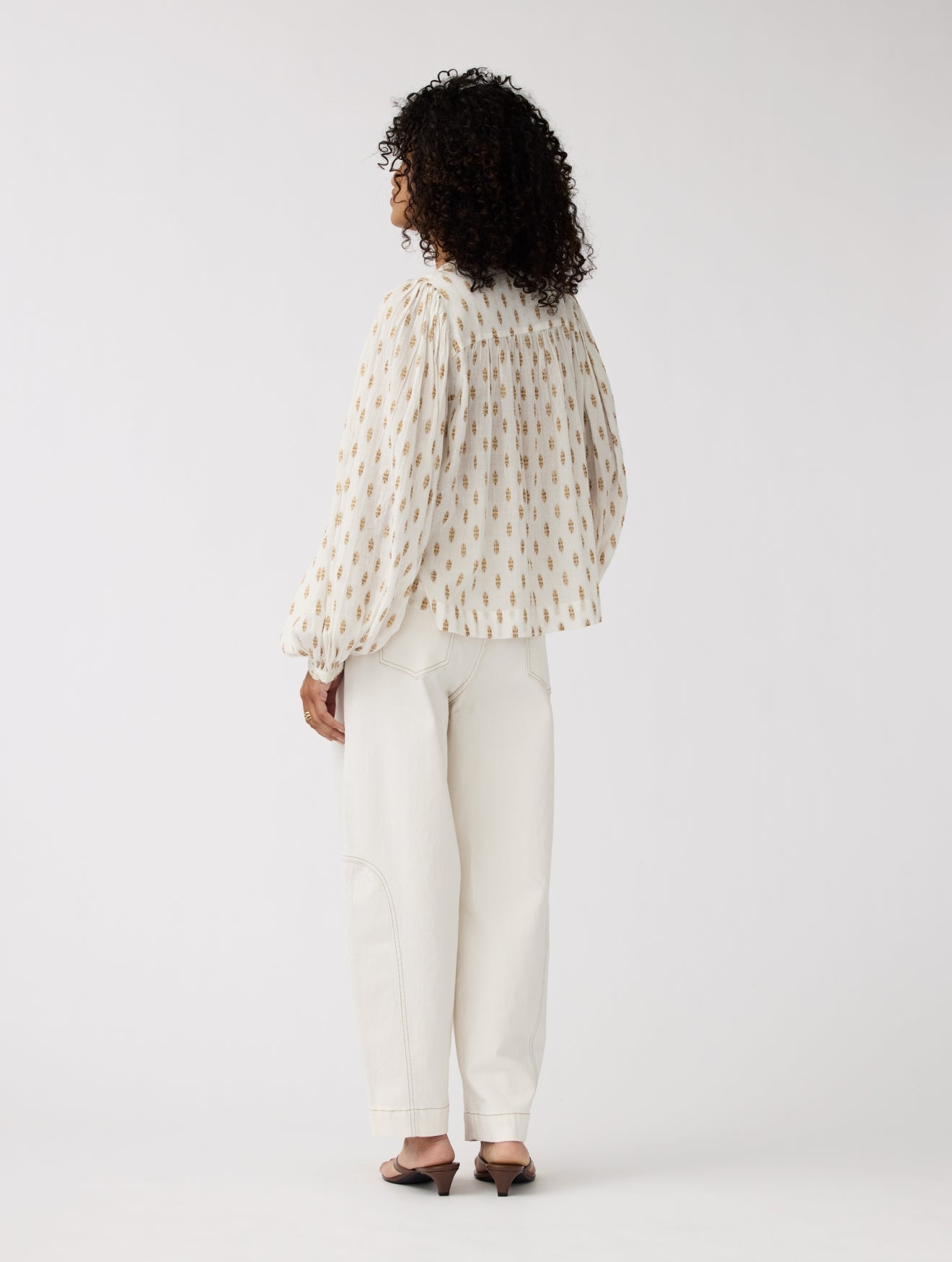 Top Helen | Off White / Gold