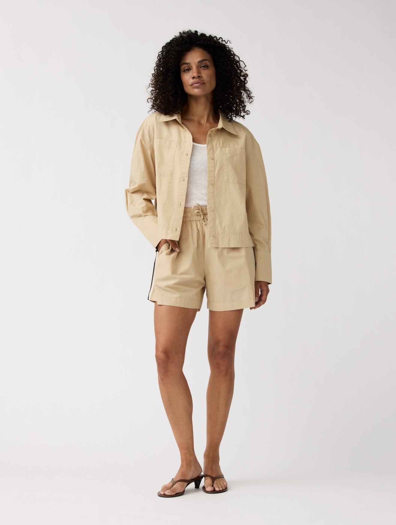 Blouse Loes tape | Sand