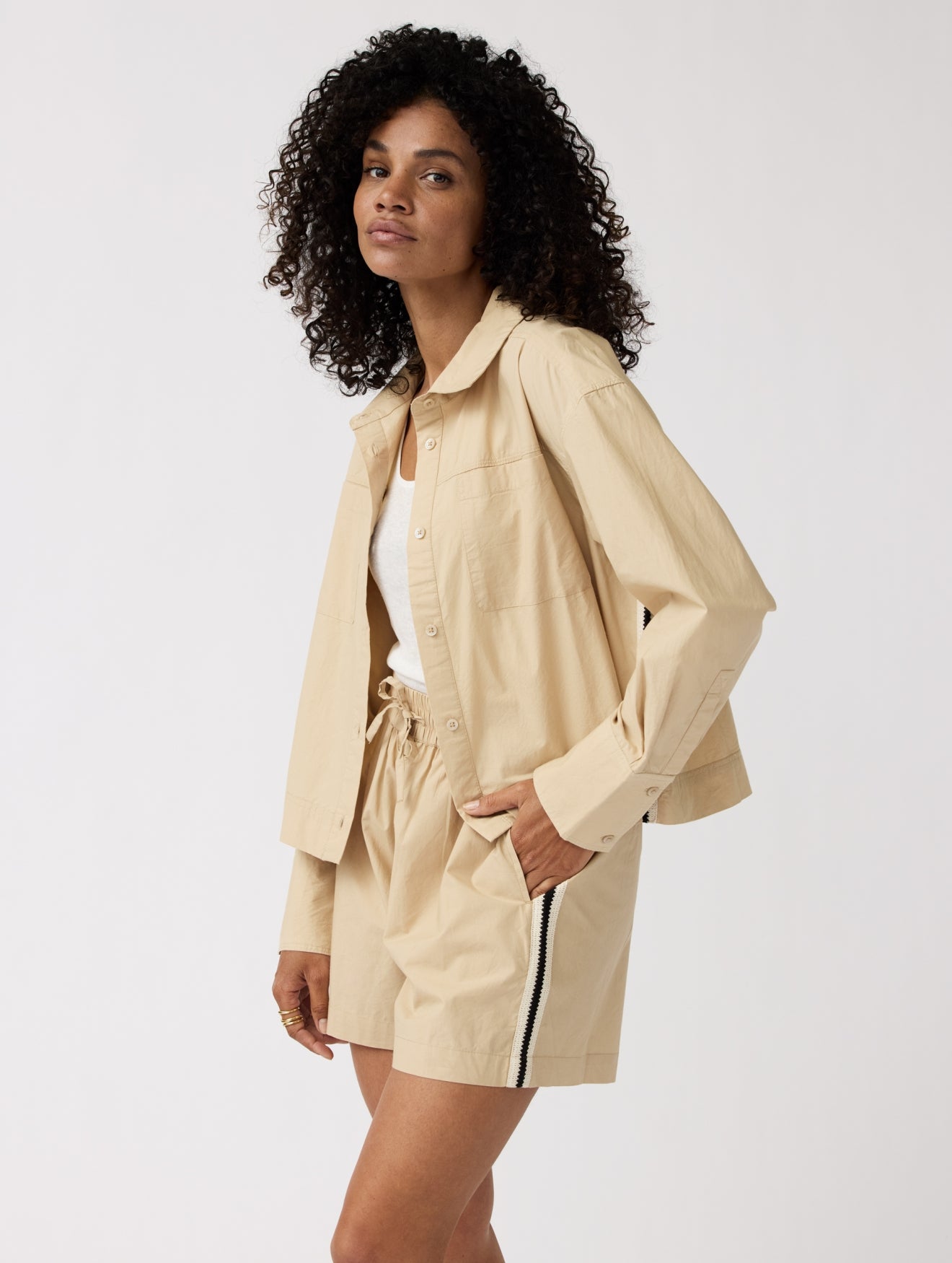 Shorts Peony tape | Sand